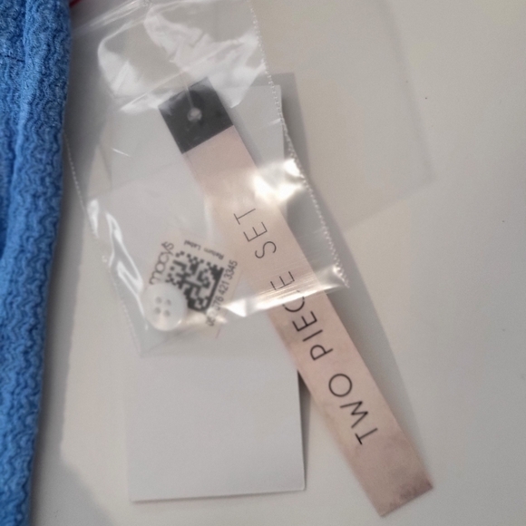 Ulta Flirt Blue Button Up Crop Top & Mini Skirt Set - Picture 12 of 12